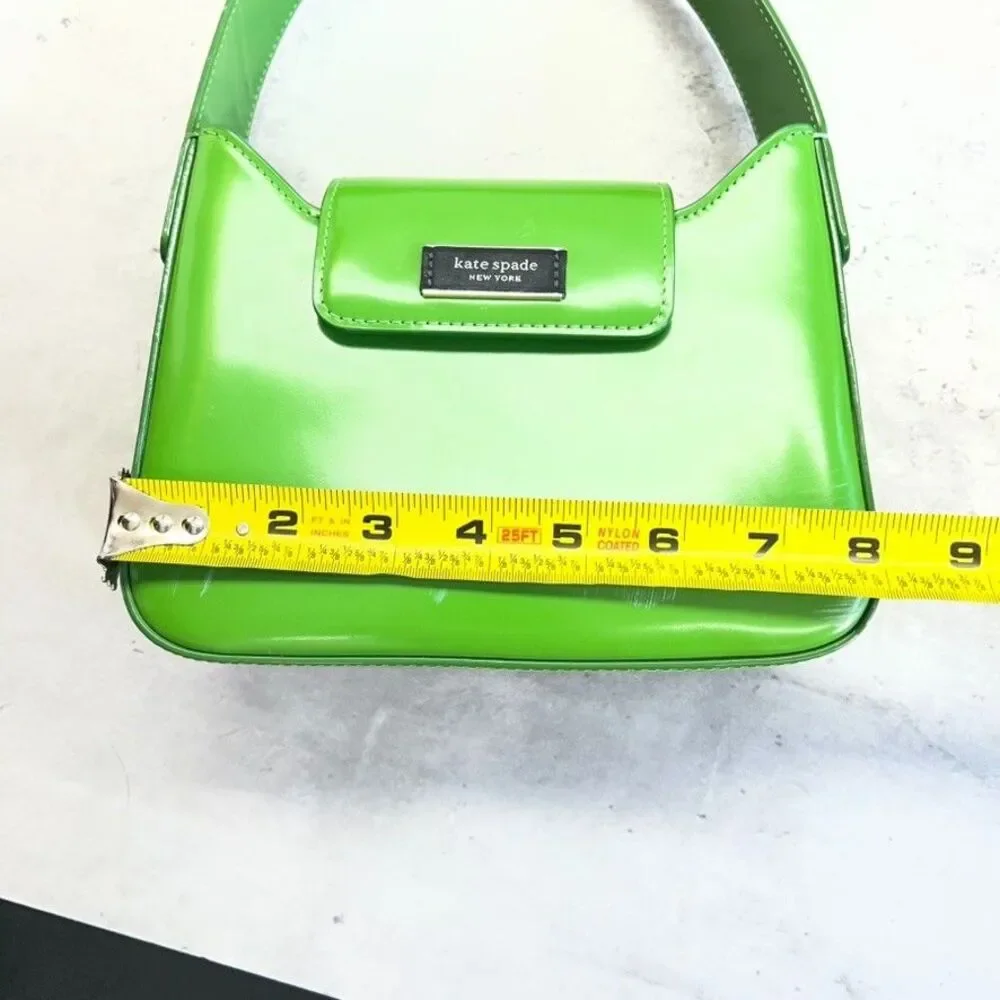 Kate Spade New York Green Spazzolato Leather Sam Icon Mini Hobo Bag Womens